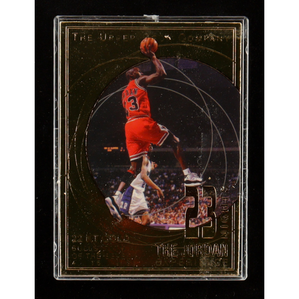 Michael Jordan 1997 Upper Deck The Jordan Experience 23 Nights 22KT Gold Card #/23,000 at PristineAuction.com