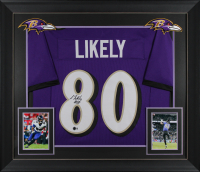 Isaiah Likely Signed Custom Framed Jersey (Beckett) at PristineAuction.com