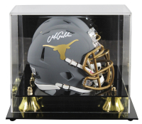 Matthew Golden Signed Texas Longhorns Slate Alternate Speed Mini Helmet with Display Case (Beckett) at PristineAuction.com