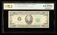 1985 U.S. $20 Federal Reserve Note, Chicago - Fr. 2075-G (GF Block) Signed: Ortega / Baker (PCGS Choice Unc 64 PPQ) at PristineAuction.com