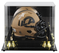 Jared Verse Signed Rams Salute To Service Alternate Speed Mini Helmet with Display Case (Beckett) at PristineAuction.com