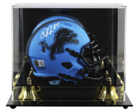 Calvin Johnson Signed Lions Rave Alternate Speed Mini Helmet with Display Case (Beckett) at PristineAuction.com