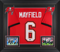 Baker Mayfield Signed Custom Framed Jersey (Beckett) at PristineAuction.com