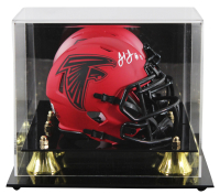 Julio Jones Signed Falcons Rave Alternate Speed Mini Helmet with Display Case (Beckett) at PristineAuction.com