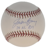 Jason Bay Signed OML Baseball Inscribed "'04 NL ROY" (JSA) at PristineAuction.com