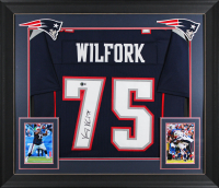Vince Wilfork Signed Custom Framed Jersey (Beckett) at PristineAuction.com
