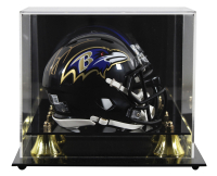 Ray Lewis Signed Ravens Speed Mini Helmet with Display Case (Beckett) at PristineAuction.com