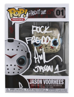 Ari Lehman Signed "Friday the 13th" #01 Jason Voorhees Funko Pop! Vinyl Figure Inscribed "F*** Freddy!" & "Jason 1" (Beckett) at PristineAuction.com