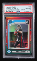 Michael Penix Jr. 2024 Donruss Optic Rated Rookies Preview Red and Green #308 RC (PSA 10) at PristineAuction.com