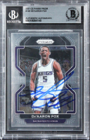 De'Aaron Fox Signed 2021 Panini Prizm #148 (BGS) at PristineAuction.com
