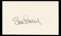 Elmore Leonard Signed 3x5 Index Card (Beckett) at PristineAuction.com