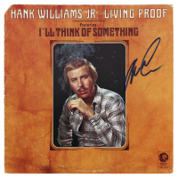 Hank Williams Jr. Signed "Living Proof" Vinyl Album Cover (Beckett) at PristineAuction.com