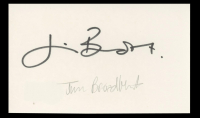 Jim Broadbent Signed 3x5 Index Card (Beckett) at PristineAuction.com