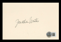 Jonathan Winters Signed 4x6 Index Card (Beckett) at PristineAuction.com