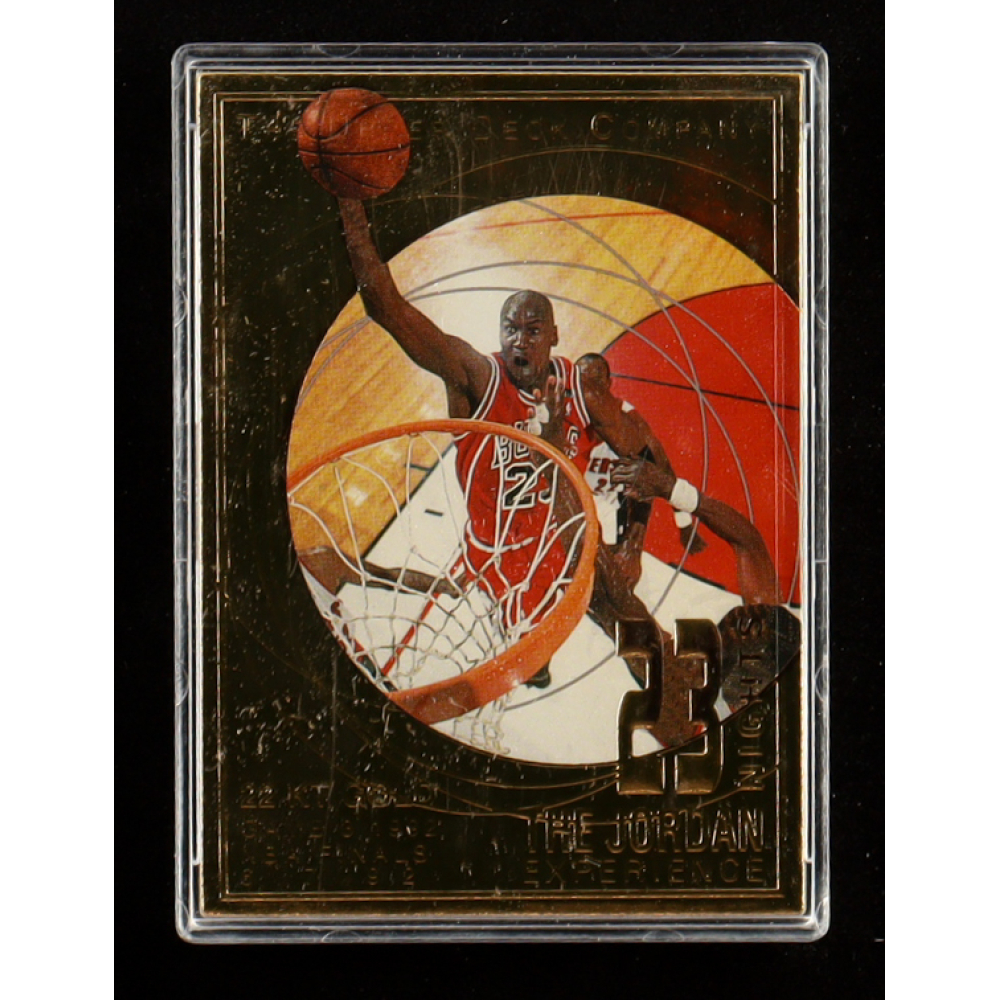Michael Jordan 1997 Upper Deck The Jordan Experience 23 Nights 22KT Gold Card #/23,000 at PristineAuction.com