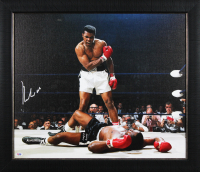 Muhammad Ali Signed Custom Framed Canvas Display (PSA | Auto 10) at PristineAuction.com