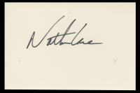 Nathan Lane Signed 4x6 Index Card (Beckett) at PristineAuction.com