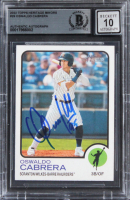 Oswaldo Cabrera Signed 2022 Topps Heritage Minors #29 RC (BGS | Auto 10) at PristineAuction.com
