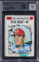 Pete Rose Signed 1970 Topps #458 Inscribed "4256" (BGS | Auto 10) at PristineAuction.com