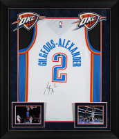 Shai Gilgeous-Alexander Signed Thunder Custom Framed Nike Authentic Jersey (Beckett) at PristineAuction.com