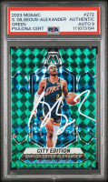 Shai Gilgeous-Alexander Signed 2023 Panini Mosaic Green #272 #5/18 (PSA | Auto 9) at PristineAuction.com