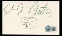 Slim Jim Phantom Signed 3x5 Index Card (Beckett) at PristineAuction.com