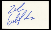 Zach Galifianakis Signed 3x5 Index Card (Beckett) at PristineAuction.com