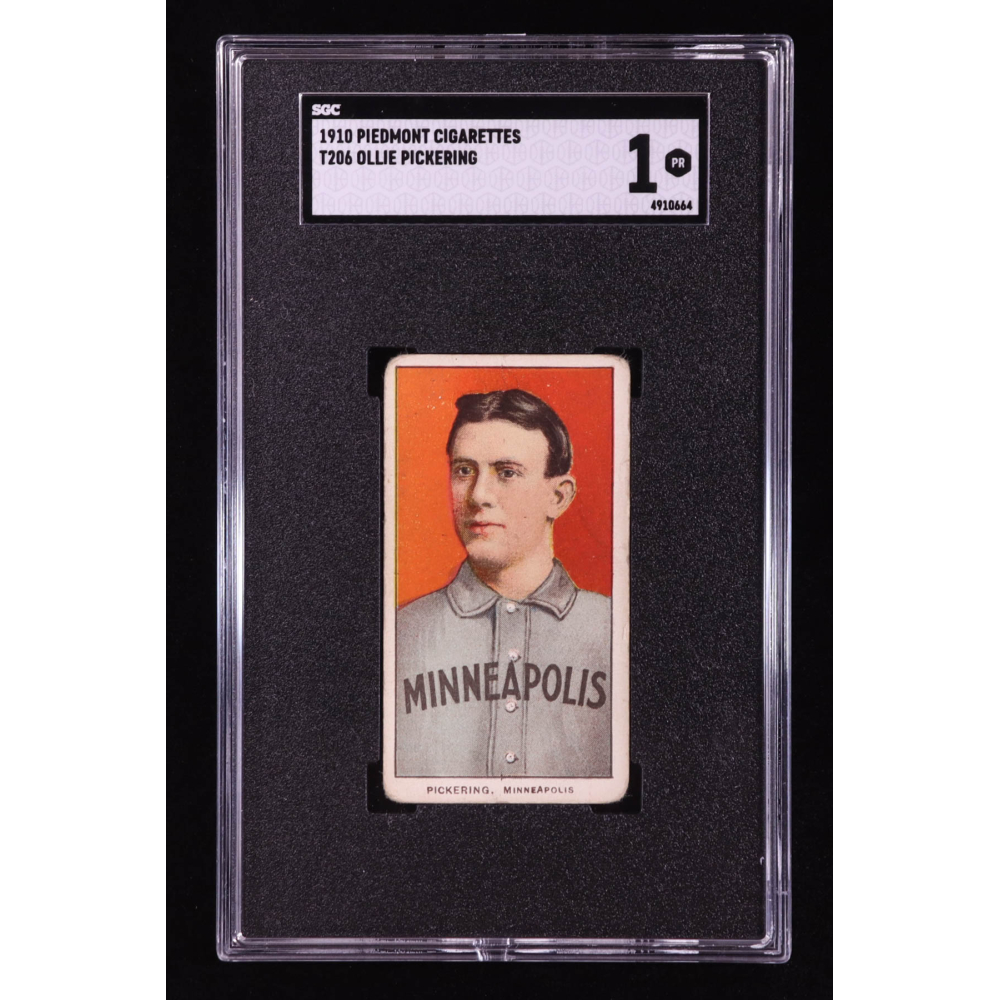 Ollie Pickering 1909-11 T206 #395 (SGC 1) at PristineAuction.com