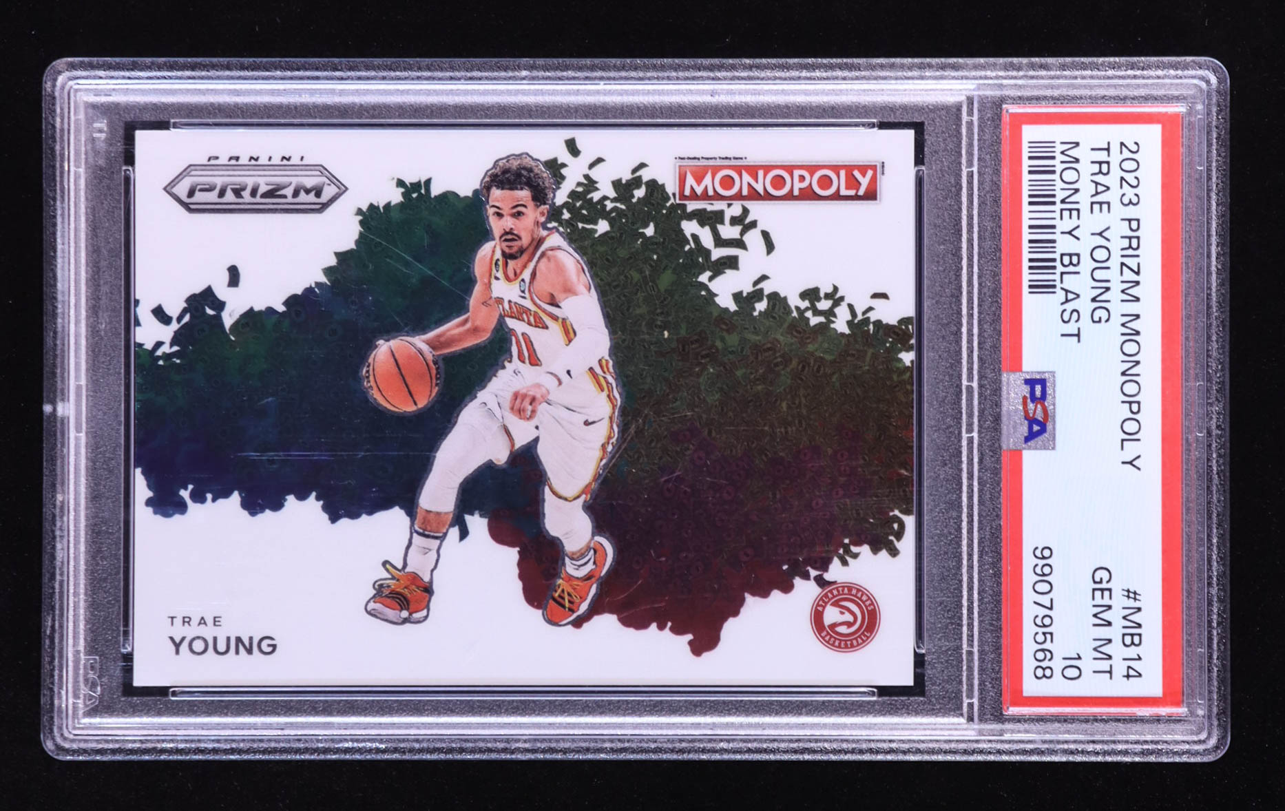 Trae Young 2023-24 Panini Prizm Monopoly Money Blast #MB14 (PSA 10) at PristineAuction.com Trae Young 2023-24 Panini Prizm Monopoly Money Blast #MB14 (PSA 10) at PristineAuction.com