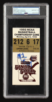 Mike Krzyzewski Signed 1992 NCAA Final Four Championship Game Ticket (PSA | Auto Grade PSA 10) at PristineAuction.com