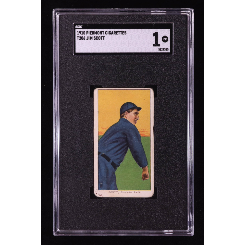Jim Scott 1909-11 T206 #433 (SGC 1) at PristineAuction.com Jim Scott 1909-11 T206 #433 (SGC 1) at PristineAuction.com