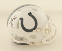 Laiatu Latu Signed Colts Salute To Service Alternate Speed Mini Helmet (JSA) at PristineAuction.com