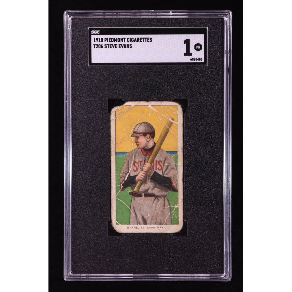 Steve Evans 1909-11 T206 #165 (SGC 1) at PristineAuction.com