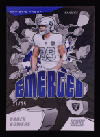 Brock Bowers 2025 Score Emerged Artist's Proof #4 #31/35 at PristineAuction.com