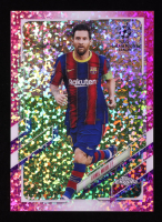 Lionel Messi 2020-21 Topps Chrome UEFA Champions League Pink Diamond Refractors #1 #120/175 at PristineAuction.com