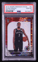 Kevin Durant 2019-20 Hoops Premium Stock Prizms Red Pulsar #61 (PSA 10) at PristineAuction.com