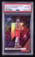 Zion Williamson 2019-20 Panini Chronicles Bronze #292 Recon RC (PSA 10) at PristineAuction.com
