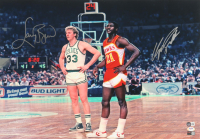 Larry Bird & Dominique Wilkins Signed 18x26 Photo (Beckett, TriStar & PSA) at PristineAuction.com