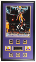 Kobe Bryant Signed Lakers Custom Shadowbox Display With (6) Lakers Rings (PSA) at PristineAuction.com
