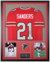 Deion Sanders Signed Custom Framed Jersey Display (Beckett) at PristineAuction.com