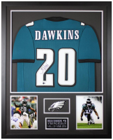 Brian Dawkins Signed Custom Framed Jersey Display (Beckett) at PristineAuction.com