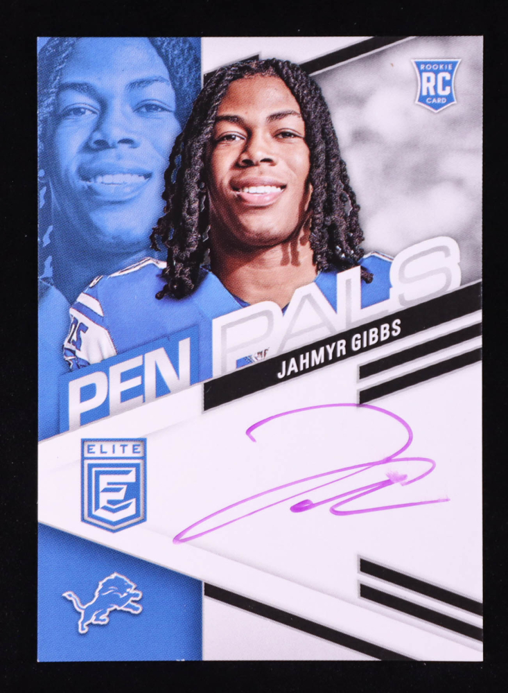 Jahmyr Gibbs 2023 Elite Pen Pals Purple Ink #11 RC
