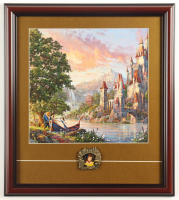 "Beauty and the Beast" by Thomas Kinkade Custom Framed Art Print Display at PristineAuction.com