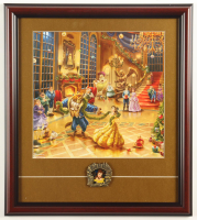 "Beauty and the Beast" by Thomas Kinkade Custom Framed Art Print Display at PristineAuction.com