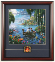 "Kiss the Girl" The Little Mermaid by Thomas Kinkade Custom Framed Art Print Display at PristineAuction.com