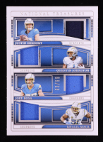 Justin Herbert / Joey Bosa / Khalil Mack / Quentin Johnston 2024 Panini National Treasures NFL Gear Quad Materials #10 #93/99 at PristineAuction.com