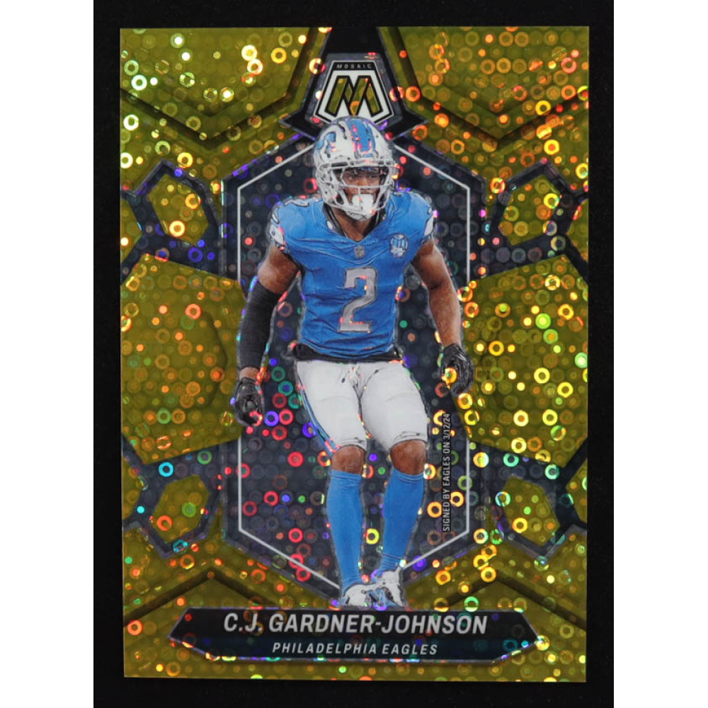 C.J. Gardner-Johnson 2024 Panini Mosaic Mosaic No Huddle Gold #181 #08/10 at PristineAuction.com