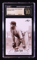 Babe Ruth 2016 Leaf Babe Ruth Collection #49 (CGC Pristine 10) at PristineAuction.com