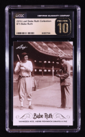 Babe Ruth 2016 Leaf Babe Ruth Collection #73 (CGC Pristine 10) at PristineAuction.com