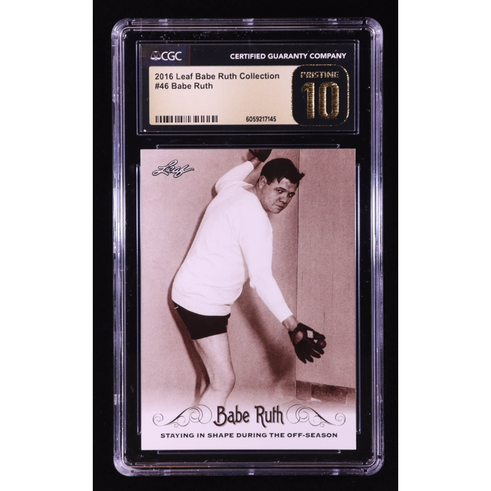 Babe Ruth 2016 Leaf Babe Ruth Collection #46 (CGC Pristine 10) at PristineAuction.com
